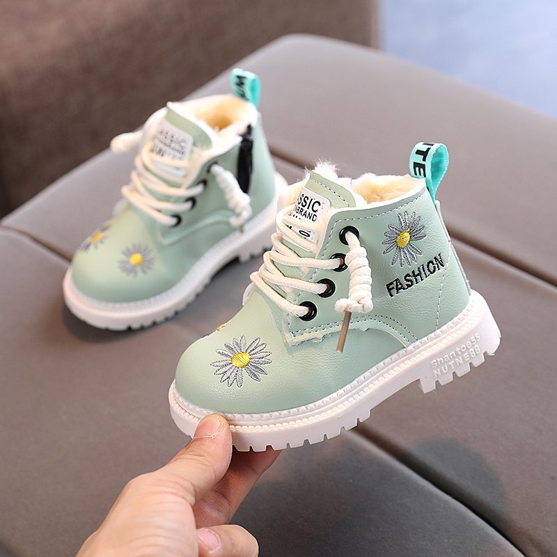 2022 Winter Warm Children Boots Girl Boys Fashion Plush Sneakers Baby Plush Snow Boots Kids