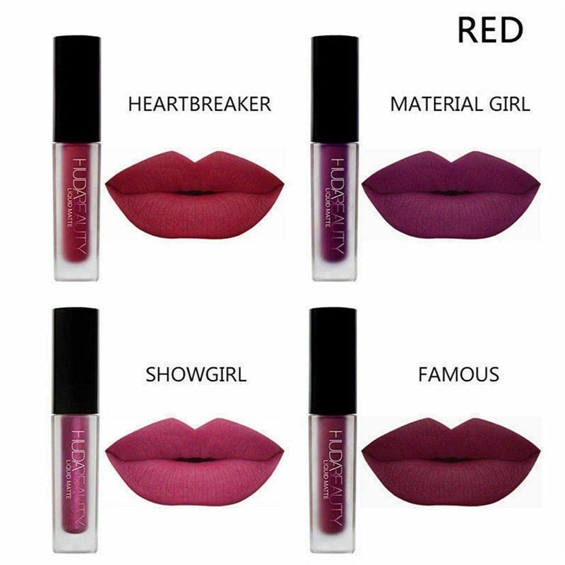 Lip Gloss Mini Lip Glaze Set Four Matte Waterproof