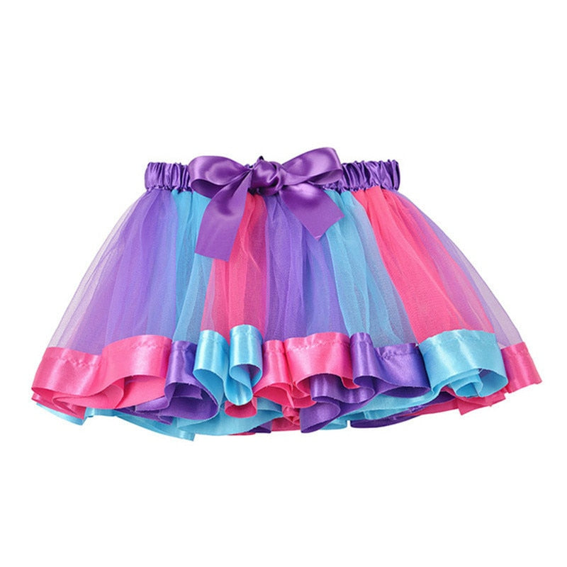 Multicolor 2 Pcs 4 Colors Performances Pettiskirts Dances Girls Suit Princess