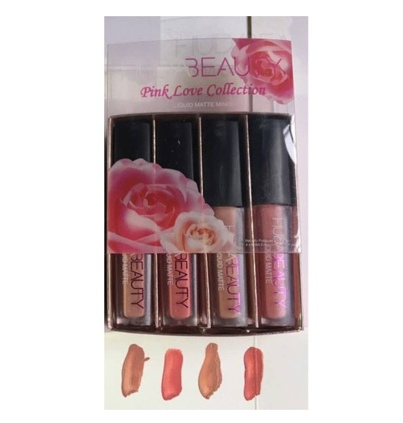 Lip Gloss Mini Lip Glaze Set Four Matte Waterproof