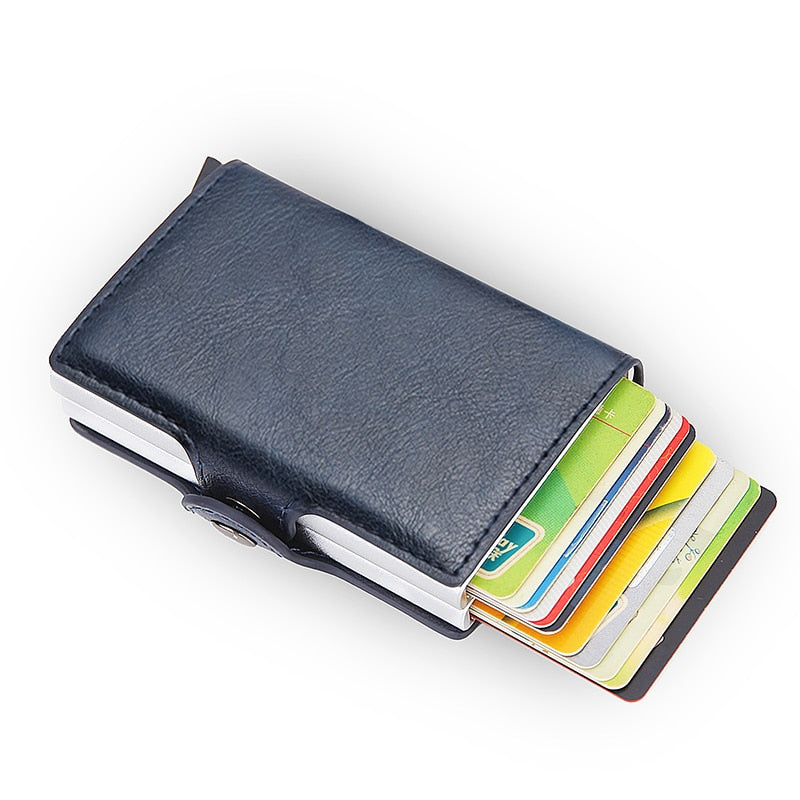 Rfid Blocking Protection Men id Credit Card Holder Wallet Leather