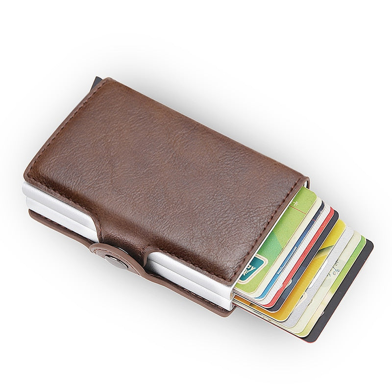 Rfid Blocking Protection Men id Credit Card Holder Wallet Leather