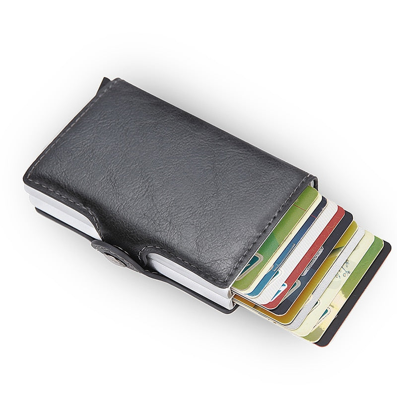 Rfid Blocking Protection Men id Credit Card Holder Wallet Leather