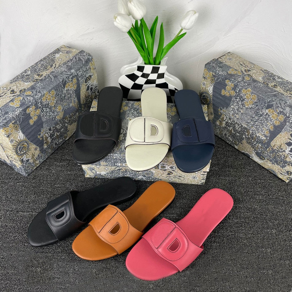 Women Shoe Slippers Woman Pumps Ladies Sandals Leather Slipper Flip Flops