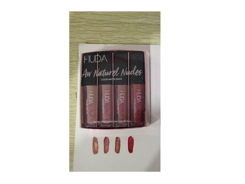 Lip Gloss Mini Lip Glaze Set Four Matte Waterproof