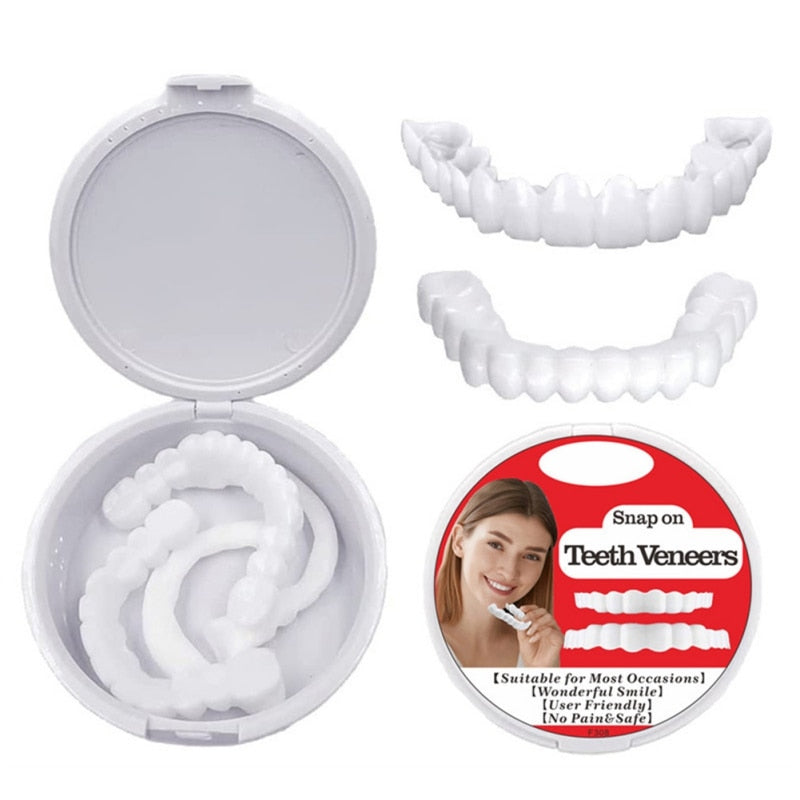 Veneer Snap-on Teeth Kit Fake Temporary Tooth Whitening Replacement Temporary Tooth