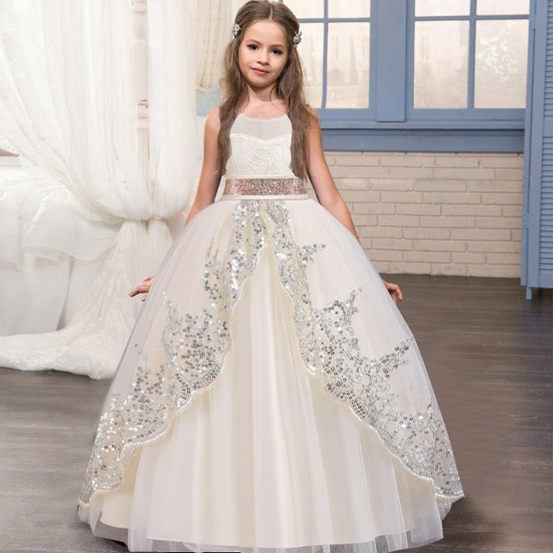 Baby Girls' Princess Ball Gown – Elegant Party & Wedding Bridesmaid Dress