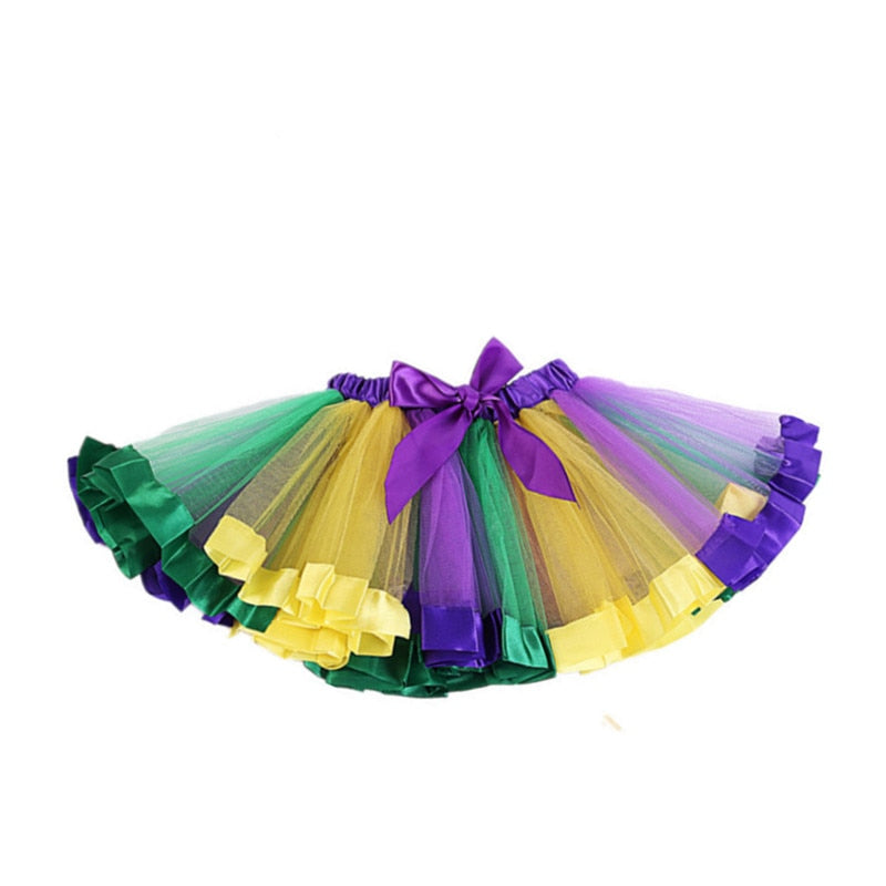 Multicolor 2 Pcs 4 Colors Performances Pettiskirts Dances Girls Suit Princess