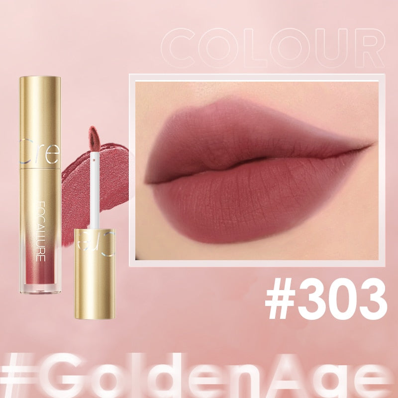 FOCALLURE Silky-Smooth Lip Cream Velvet Matte Lip Glaze Pigment Long Lasting For Lips