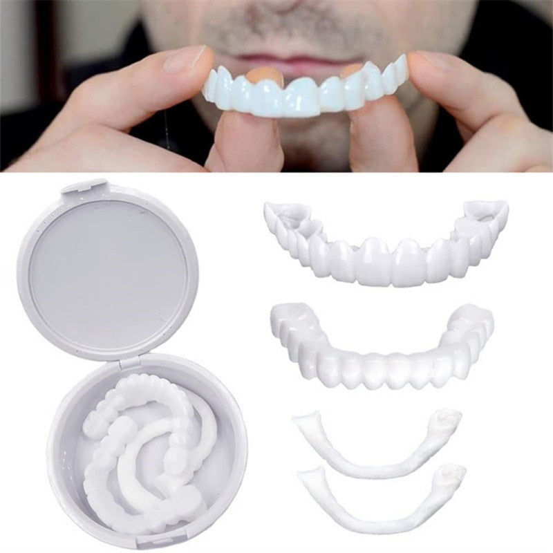 Veneer Snap-on Teeth Kit Fake Temporary Tooth Whitening Replacement Temporary Tooth