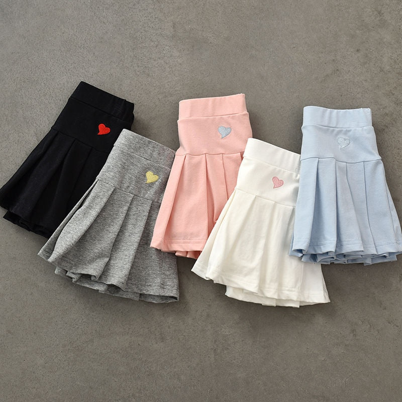 School Girls Skirt Summer 2022 Toddler Casual Pleated Skirts Cute Kids